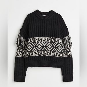 Fringe trimmed H&M sweater